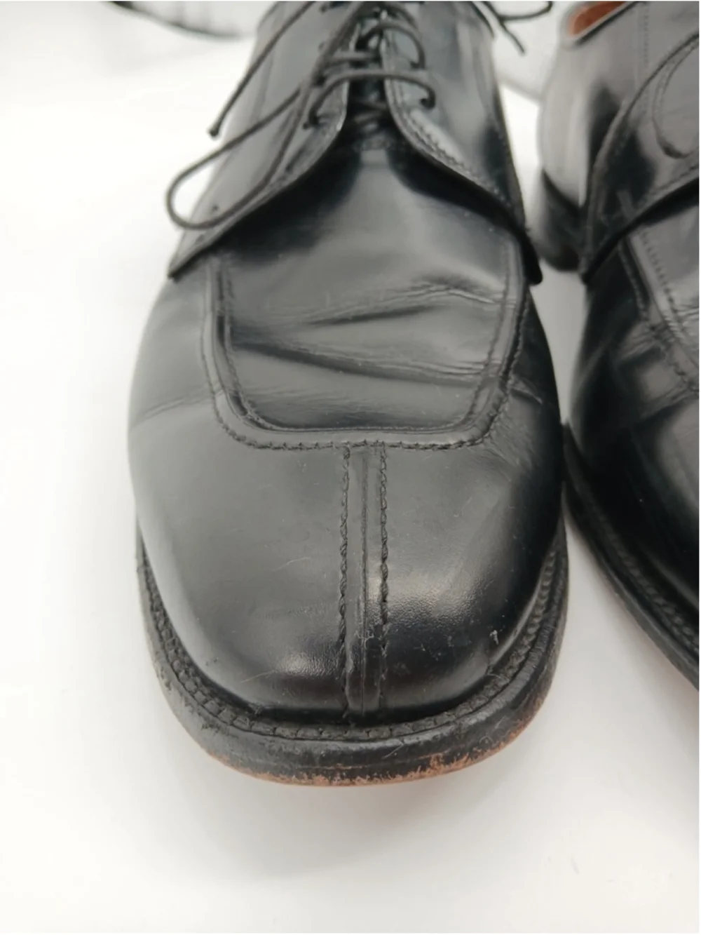 Allen Edmonds Hancock Men's Split Toe Dress Shoes Size 11.5 Leather Black